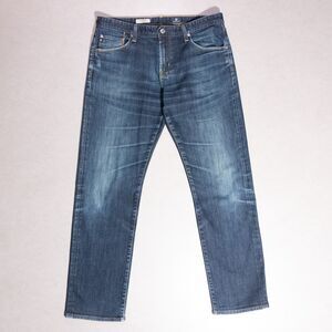AG Adriano Goldschmied The Graduate Tailored Stretch Blue Denim Jeans Mens 36x32